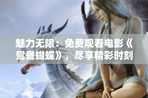 魅力無限：免費觀看電影《鴛鴦蝴蝶》，盡享精彩時刻