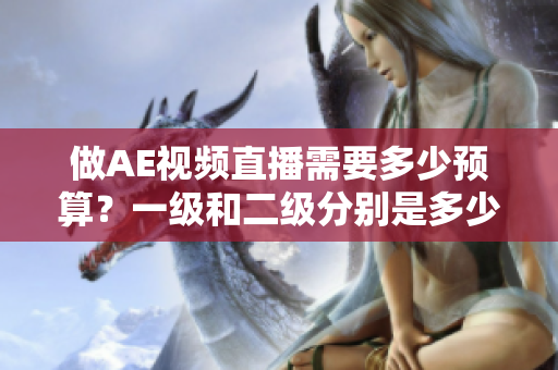 做AE視頻直播需要多少預算？一級和二級分別是多少？